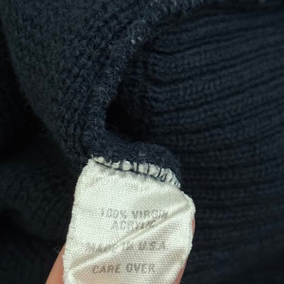 Vintage McBriar US Navy knit pullover navy blue sweater size small - Picture 6 of 6
